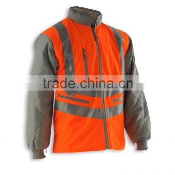 cheap wholesale Detachable sleeves hi-vis winter jacket