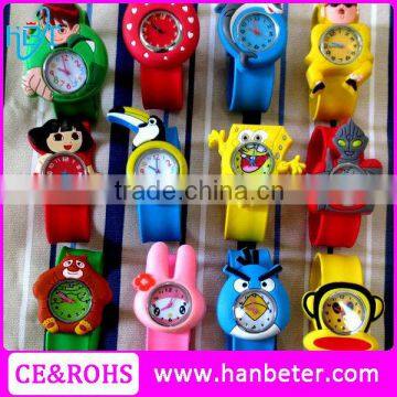 NEW CARTOON SLAP ON SNAP CHILDRENS KID GIRLS BOYS SILICONE KIDS SLAP WATCH