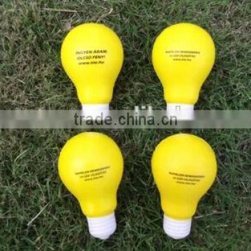 2014 custom bulb shaped anti-stress pu foam toy