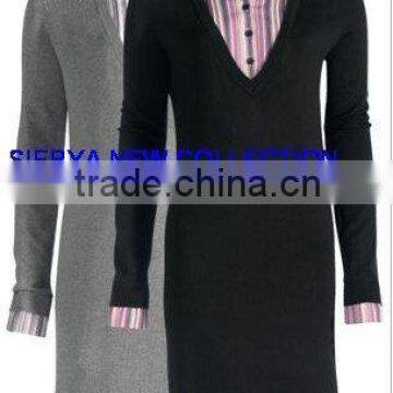 Lady's Long Dress Sweater