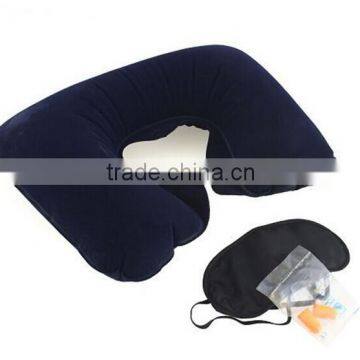 Promotional blue inflatable travel set
