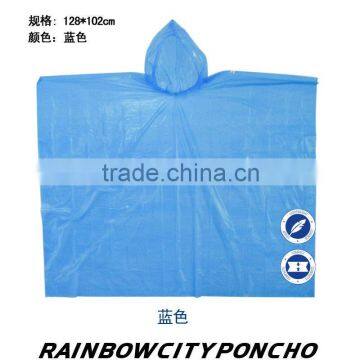 Disposable PE Colorful Transparent Raincoat, PE Poncho