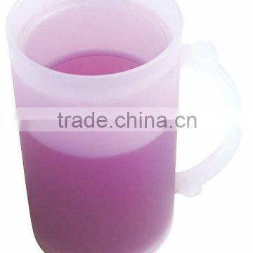 plastic double wall ice cup with handle