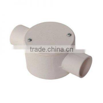 2 way through circle box PVC pipe accessories