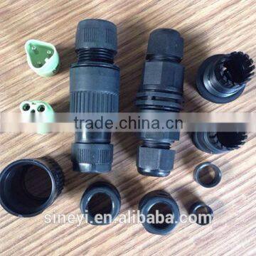 IP 68 Waterproof connector with PP material,EC03681-0023-BF(3PIN-250V-10A)