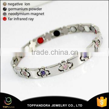 Guangzhou Toppano jewelry fashion jewelry set bio magnetic titanium bracelet /stainless steel bracelet /tungsten bracelet