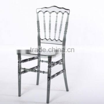 Smoke Color Resin Napoleon Chair for Wedding and Party