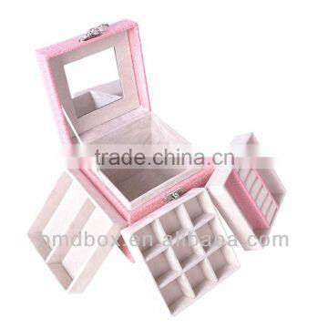 hot selling faux leather cufflink jewellery box