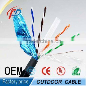 1000ft Outdoor 23awg 4pair Copper Waterproof Cat6 Patch Cable