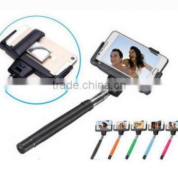 D09 with mirror bluetooth selfie stick,extendable self-portrait monopod with mirror D09