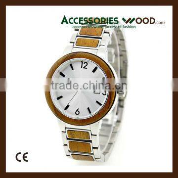 2016 New arrivals women oem metal bamboo watch, we wood watch