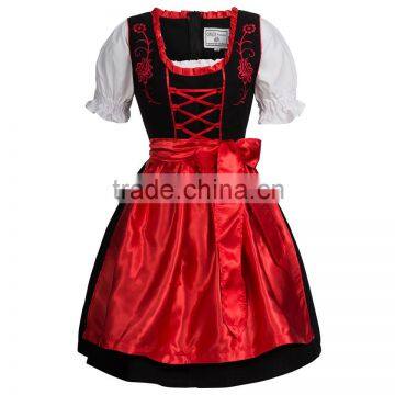 Octoberfest spring women dirndls,3 pcs silk girlss dirndls,daren dirndl Mini Dirndl (Bavarian Dirndl)