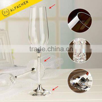 Wholesale Glass Drinkware Flute Champagne Glass Vases Decorative Champagne Flutes
