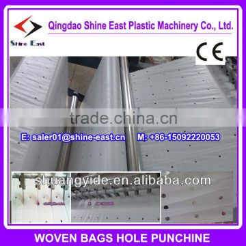 High Speed Woven PP Bags Hole Punching Machine with slitting machine