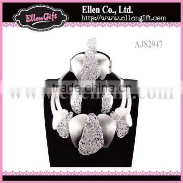 Hot Sale African Silver Wedding Jewelry Set AJS2947