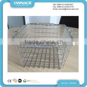 cosmetic shop stainless steel metal wire basket