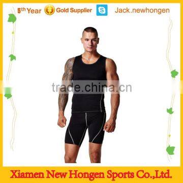 Men black color high elastic compression vest