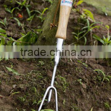 C&C Garden Tools Stainless Steel 3-Prong Cultivator, garden hand rake