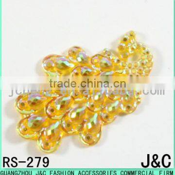 25 * 38 peacock AB color Acrylic stone