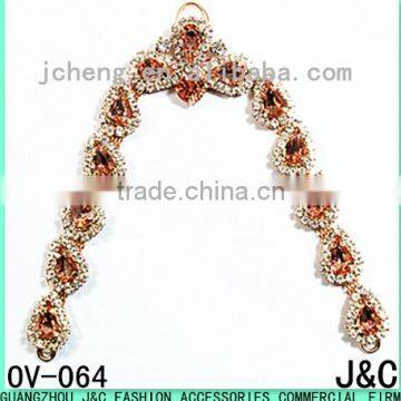 New Arrival V Shaped Glass Stone Decorated Shoe Ornament/ Shoe Accessory/ Shoe Trim photo-1