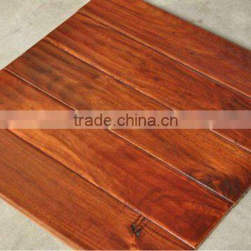 UV Coating Finished Acacia Handscraped Solid Wood Flooring