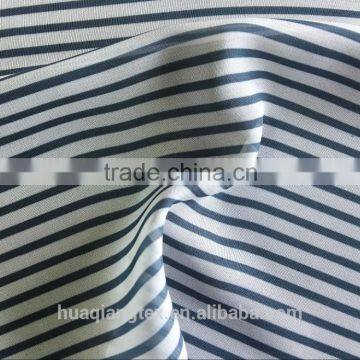 Black White Stripe Print Chiffon Fabric for Women Blouse Sandal Scarf