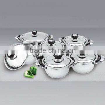 12Pcs stainless steel cookware set