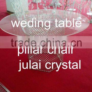 wedding crystal table for wedding stage decoration