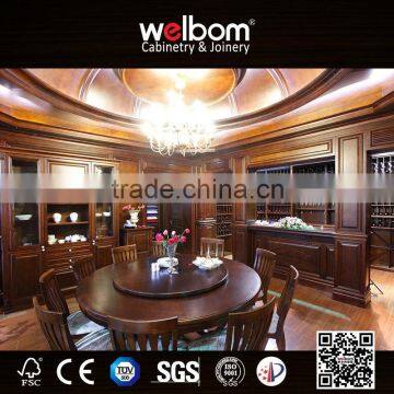 China top manufacturer customized antique solid wood red wine cabinet