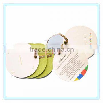 full colour printing paper tag for label with string custom