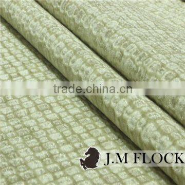 Grey Blocks Pattern Chinese Textile Print Flocking Geometric Fabric photo-4