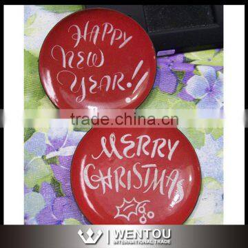 Tiny Red Decorative Enamel Christmas Plate