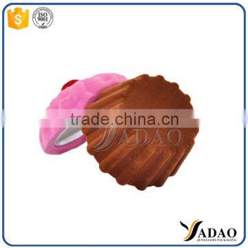 Pink Cute Cake Velvet Gift Box for Jewelry Packaging Box photo-2