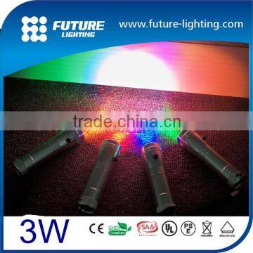 CE RoHS 3w multifunction color changing aluminum alloy Edison powerful high quality led torch light manufacturers