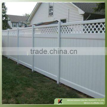 Lattice top vinyl fence