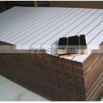 Melamine slotted MDF