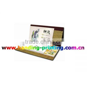 2014 hight quality wood table calendar printing