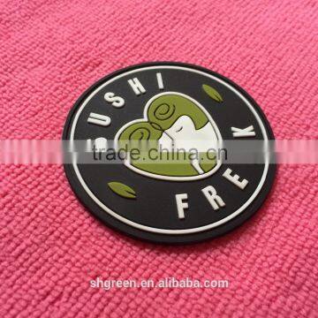 Eco-friendly rubber badge for apparel