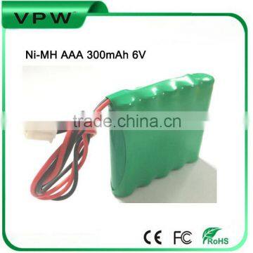 Environmental protection Rechargeable 6V Ni-MH 300mAh Battery