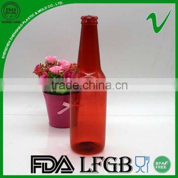 Hot sale reusable empty clear PVC beer plastic bottle for display