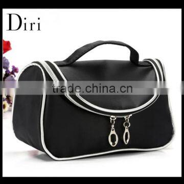 High quality portable black cosmetic bag for makeup