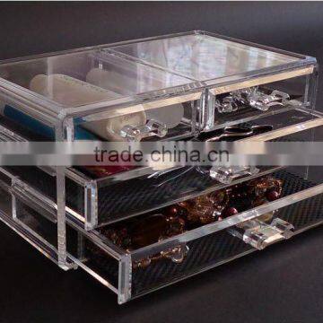 New Acrylic 4-Drawer Storage Box,acrylic jewelry box,acrylic jewelry Holder and display