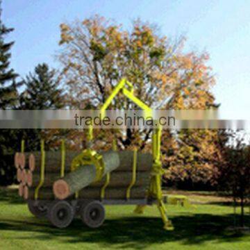 3 tons log trailer with crane from shandong