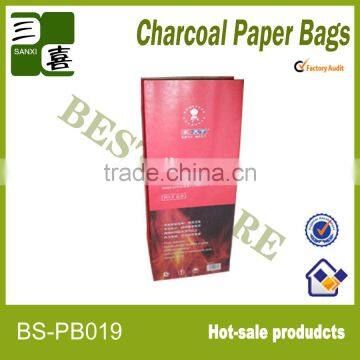 2013 new style durable double deck kraft paper bag for charcoal