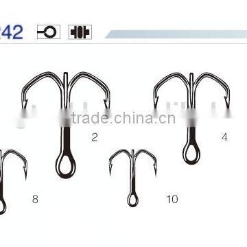 2016 wholesale stainless steel material treble fishing hook