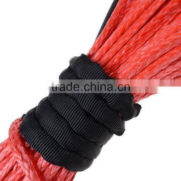 RED 1/4"x50'ATV UTV Winch Line Synthetic Winch Rope Cable With Thimble Universal XINSAILFISH photo-4