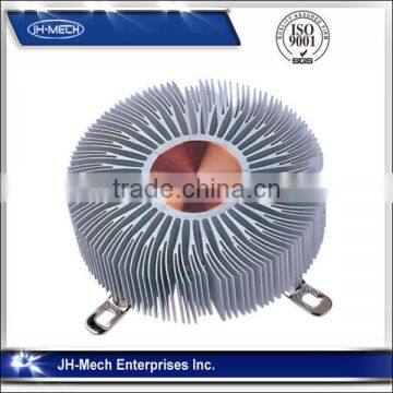 Round sun flower customized extruded aluminum heat sink