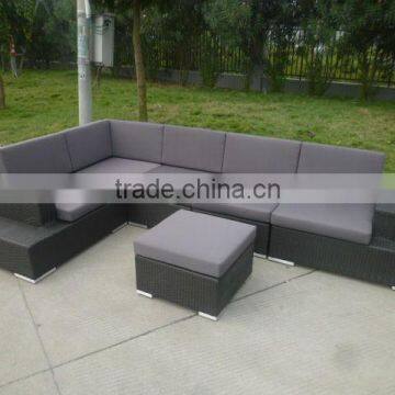 Современный наружный плетенный ратановый мебельный премиум-комплект с диваном photo-4