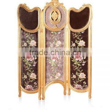 Hand Painting Folding Screen Antique Violet Curio Floor Screens Classic Wooden Furniture Decorative Screen