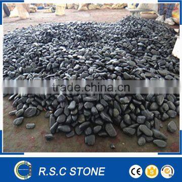 Black pebble stone for landscaping floor paving